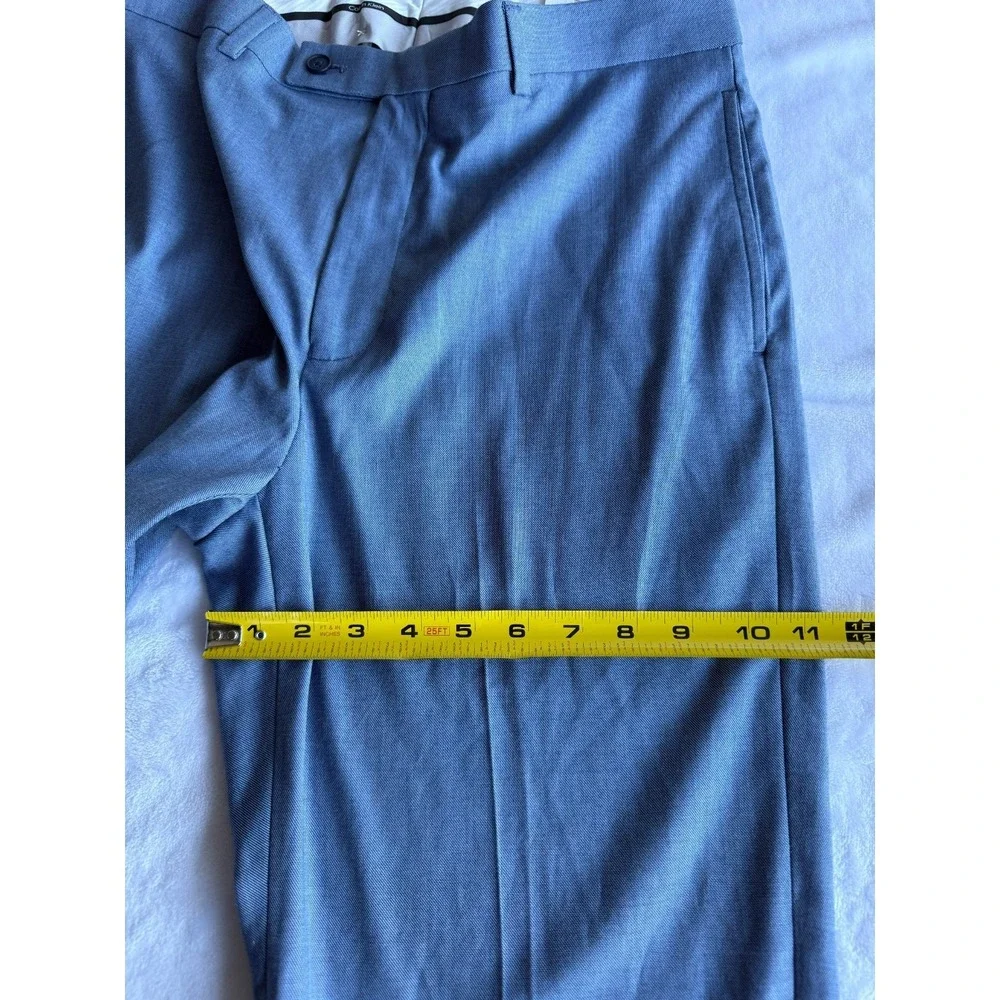 Calvin‎ Klein Jerome Dress Pants Mens 34x34 Slim Fit Blue Formal Corporate Core